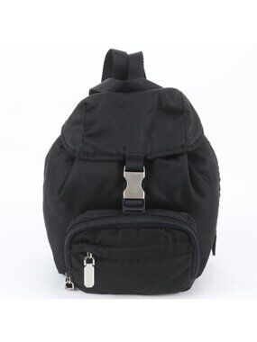 Prada Tessuto Nylon Triangle Logo Backpack Shoulder Bag
